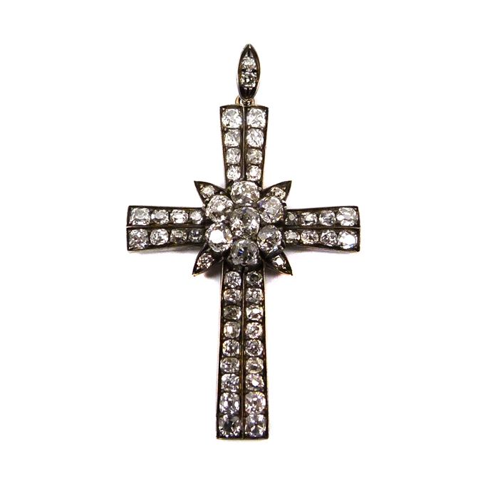 19th century diamond cross pendant | MasterArt